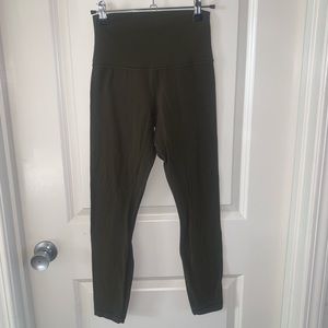 Lululemon army green Full Length Align Fuzzy Leggings. Size 4